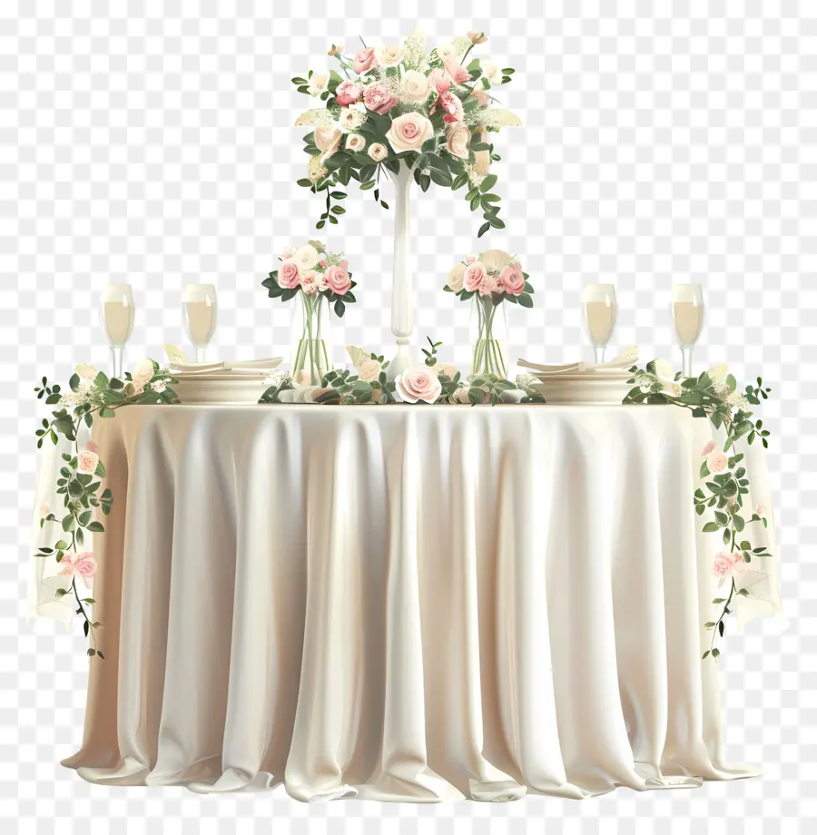 Mesa De Casamento，Flores PNG