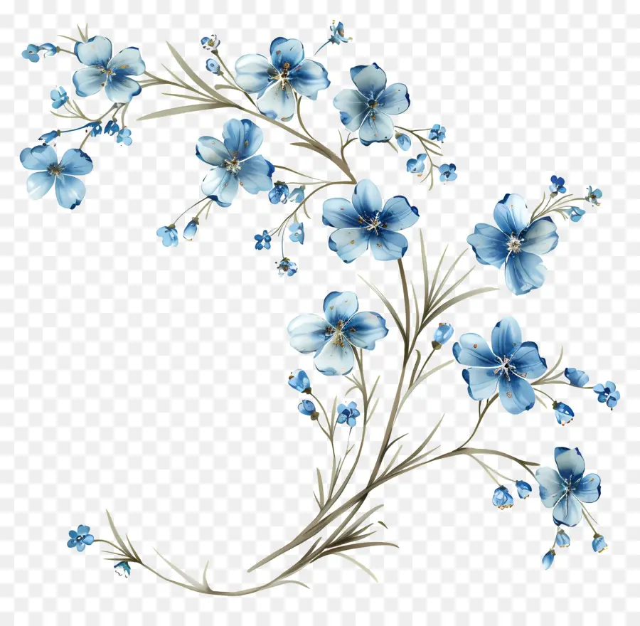 Flores Azuis，Flor Azul PNG