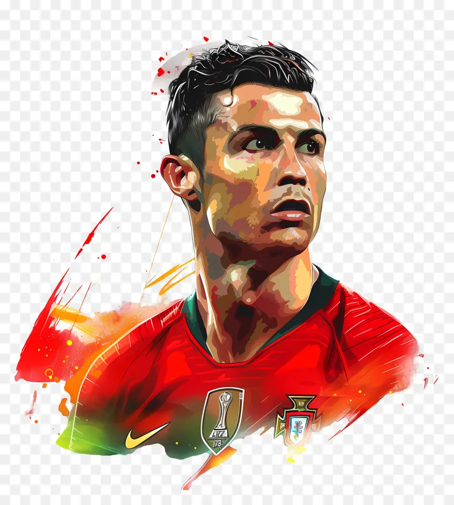Cristiano Ronaldo，Pintura Digital PNG