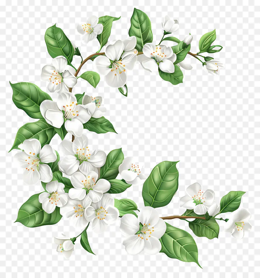Flores De Jasmim Branco，Flor PNG