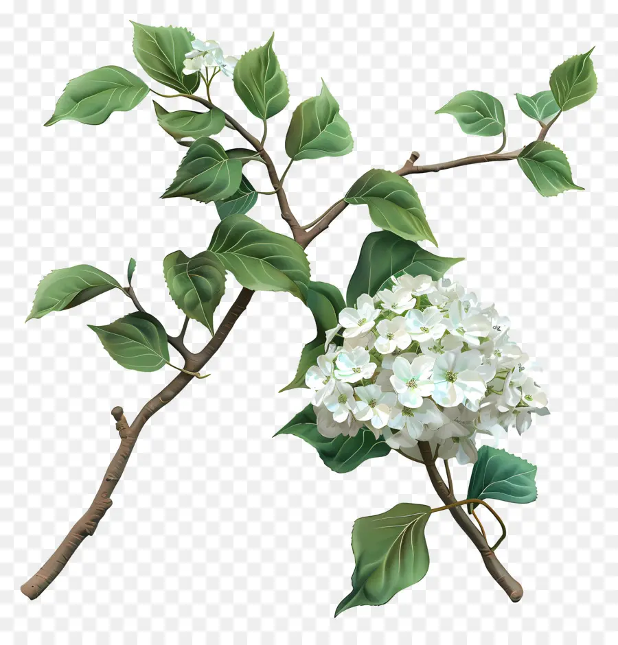 Hortênsia Branca，Planta Branca De Hylanthus PNG