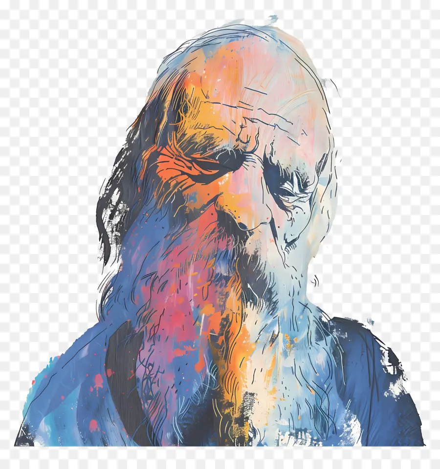 O Homem Velho，Pintura De Retrato PNG
