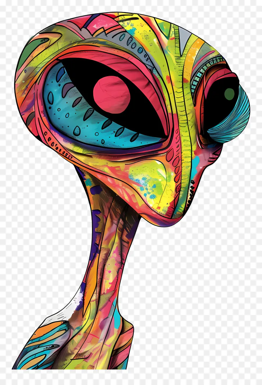 Alien，Olhos Coloridos PNG