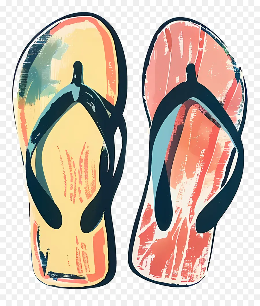 Flip Flops，Desgastados Chinelos PNG