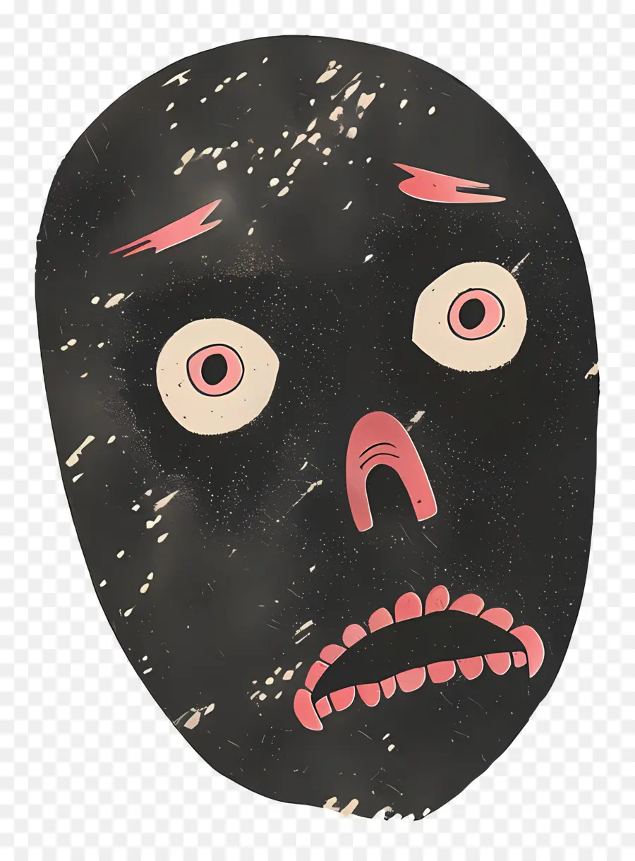 Rosto Assustador，Máscara Negra PNG