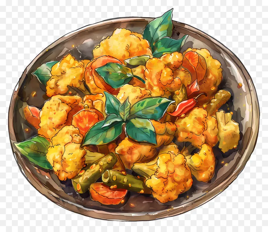 Aloo Gobi，Comida Indiana PNG