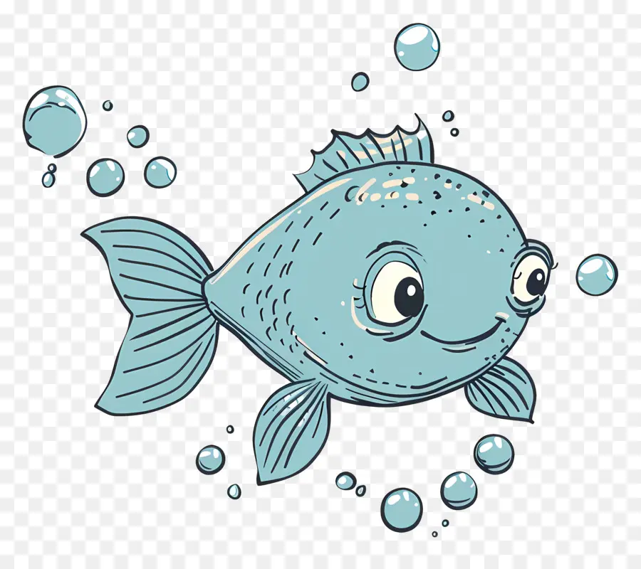 Peixe Azul，Bolhas PNG