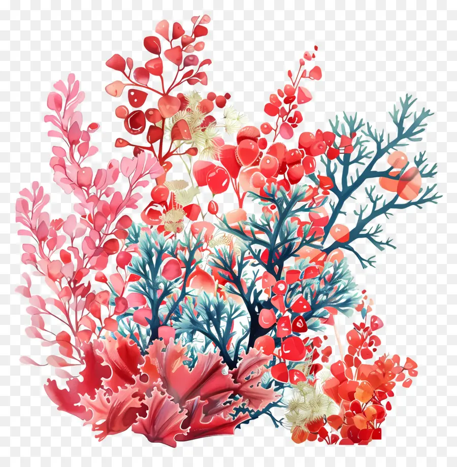 Coral，Pintura Em Aquarela PNG
