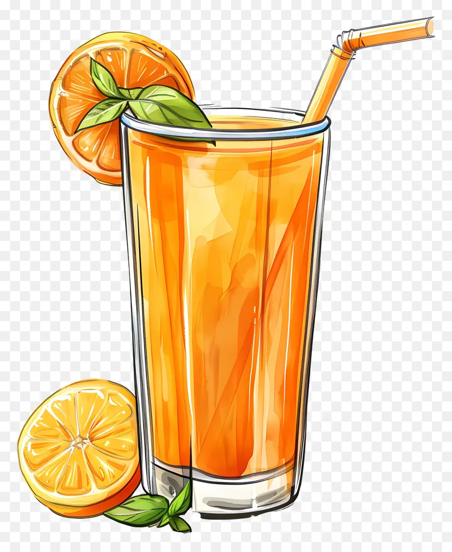 Suco De，Orange Drink PNG