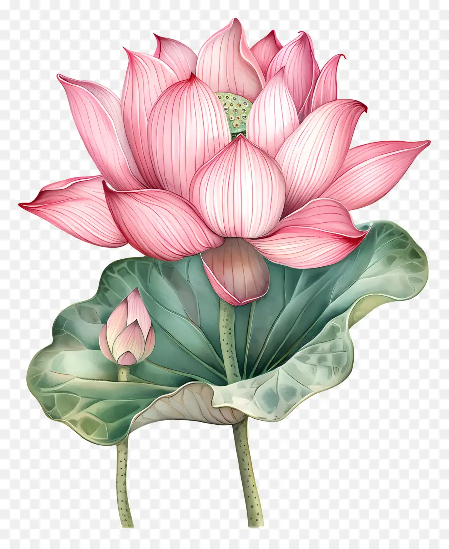 Lotus，Flor De Lótus Rosa PNG
