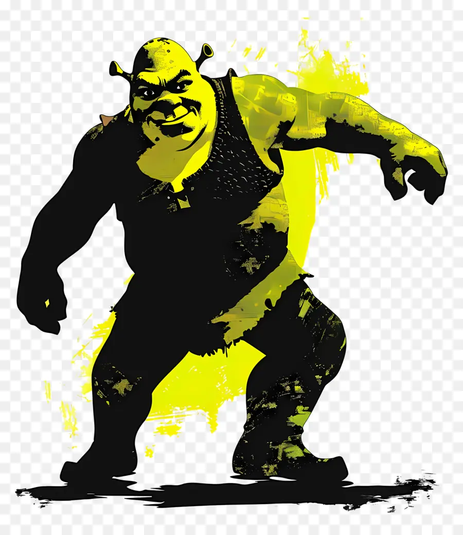 Silhueta Shrek，Herói Sombrio PNG