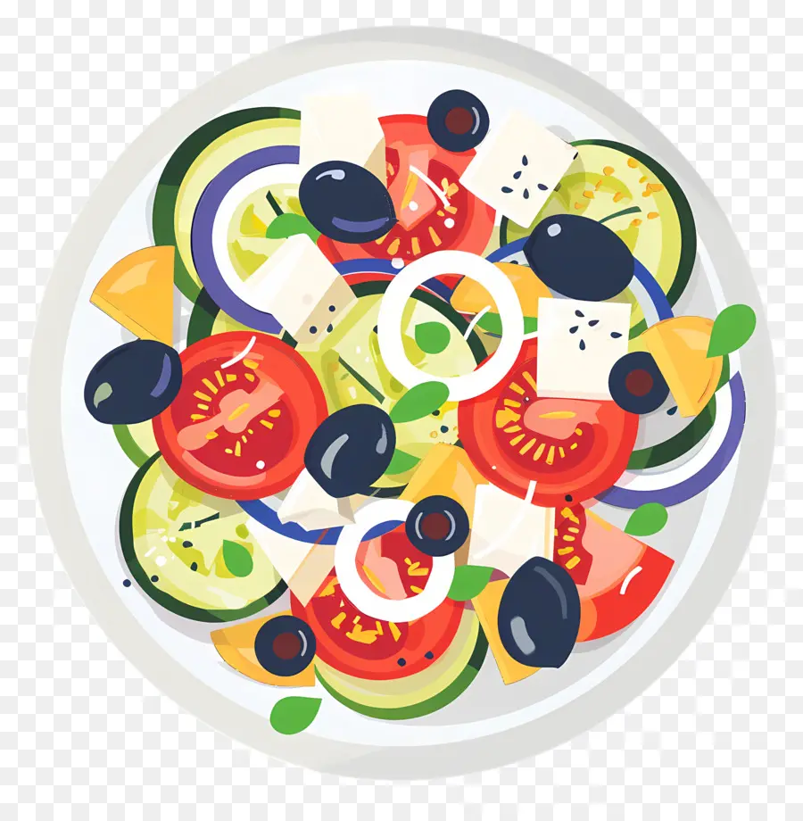 Salada Grega，Salada Colorida PNG