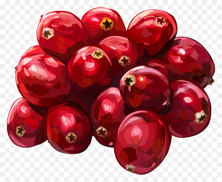 Cranberries，Maçãs Vermelhas PNG