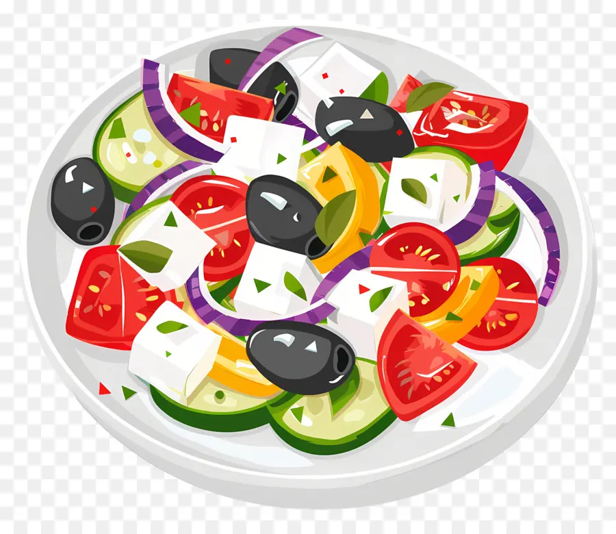 Salada Grega，Salada Colorida PNG