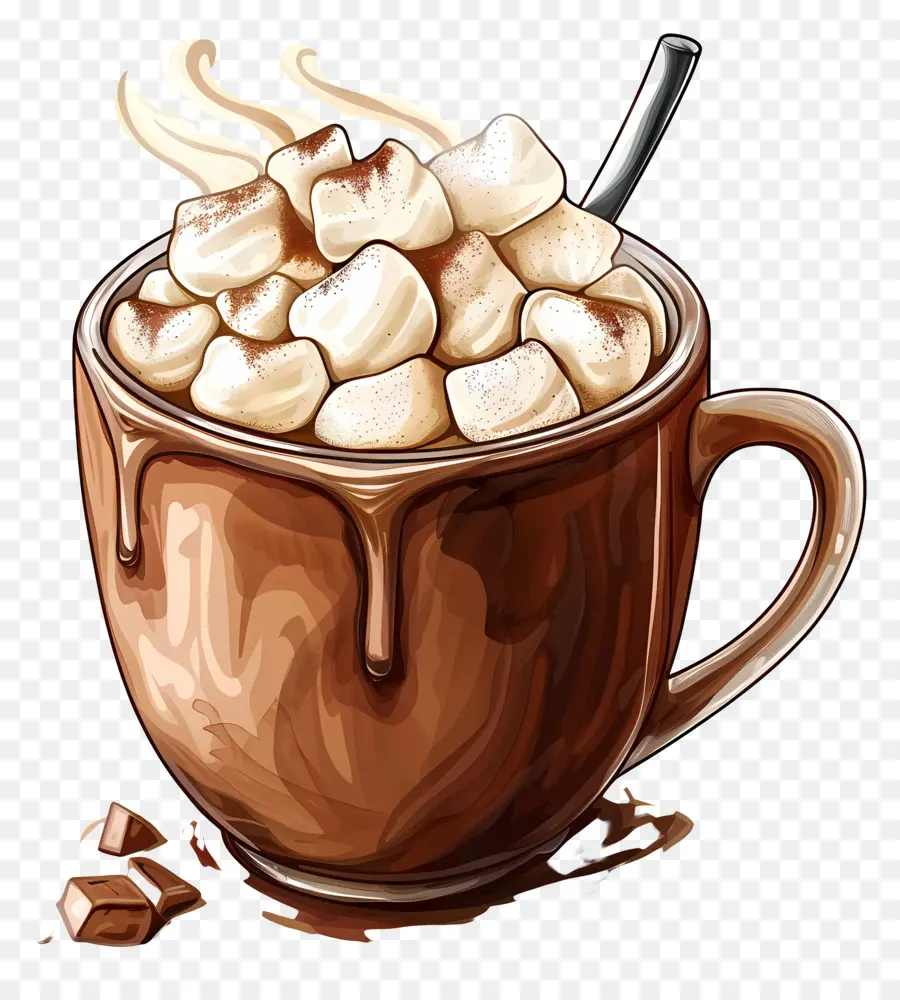 Chocolate Quente，Marshmallows PNG