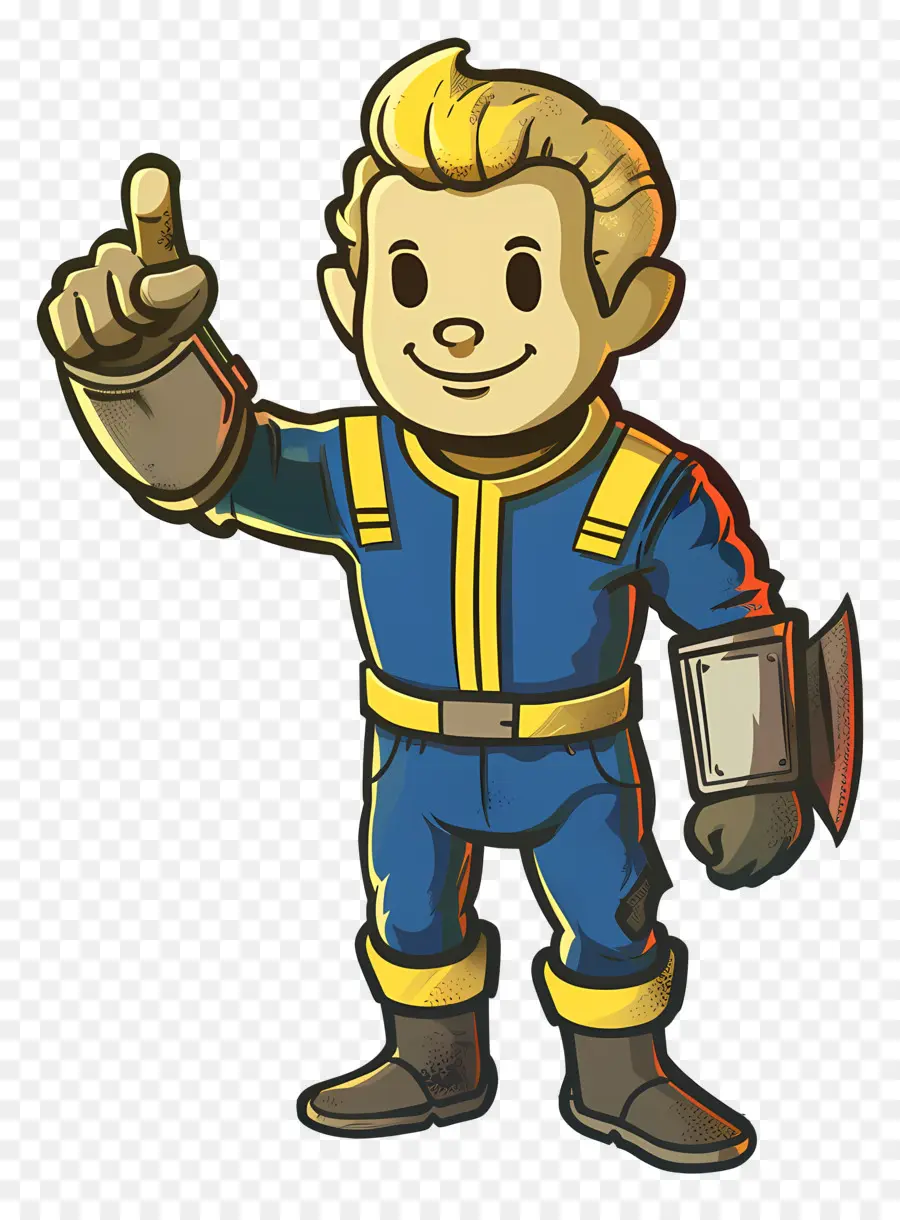 Vault Boy，Personagem De Desenho Animado PNG