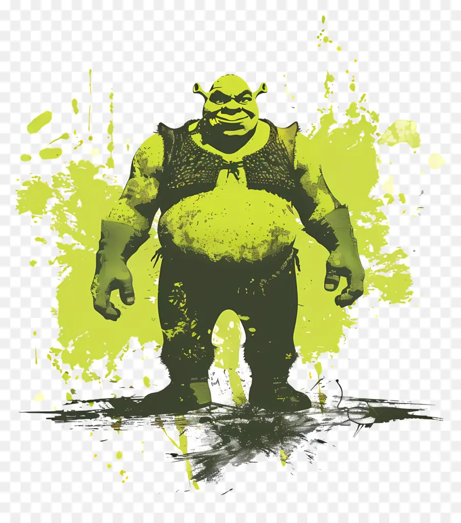 Silhueta Shrek，Homem De Pele Verde PNG