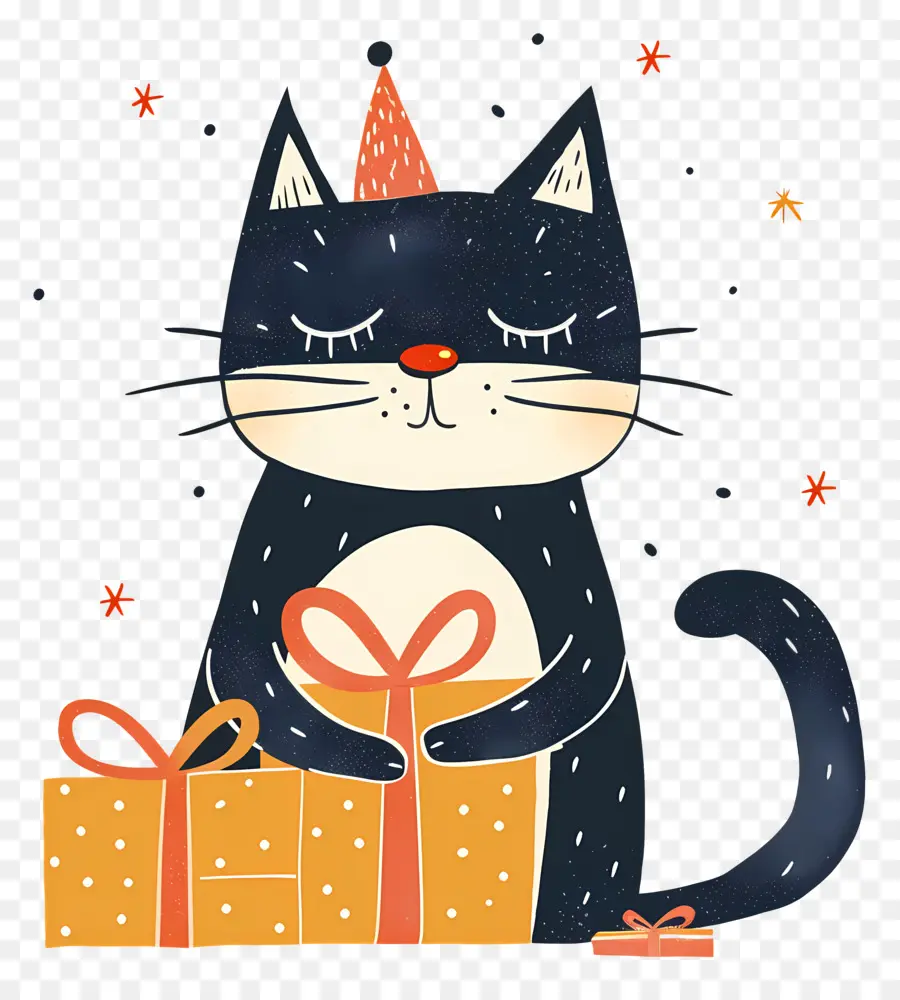 Gato，Presentes De Natal PNG