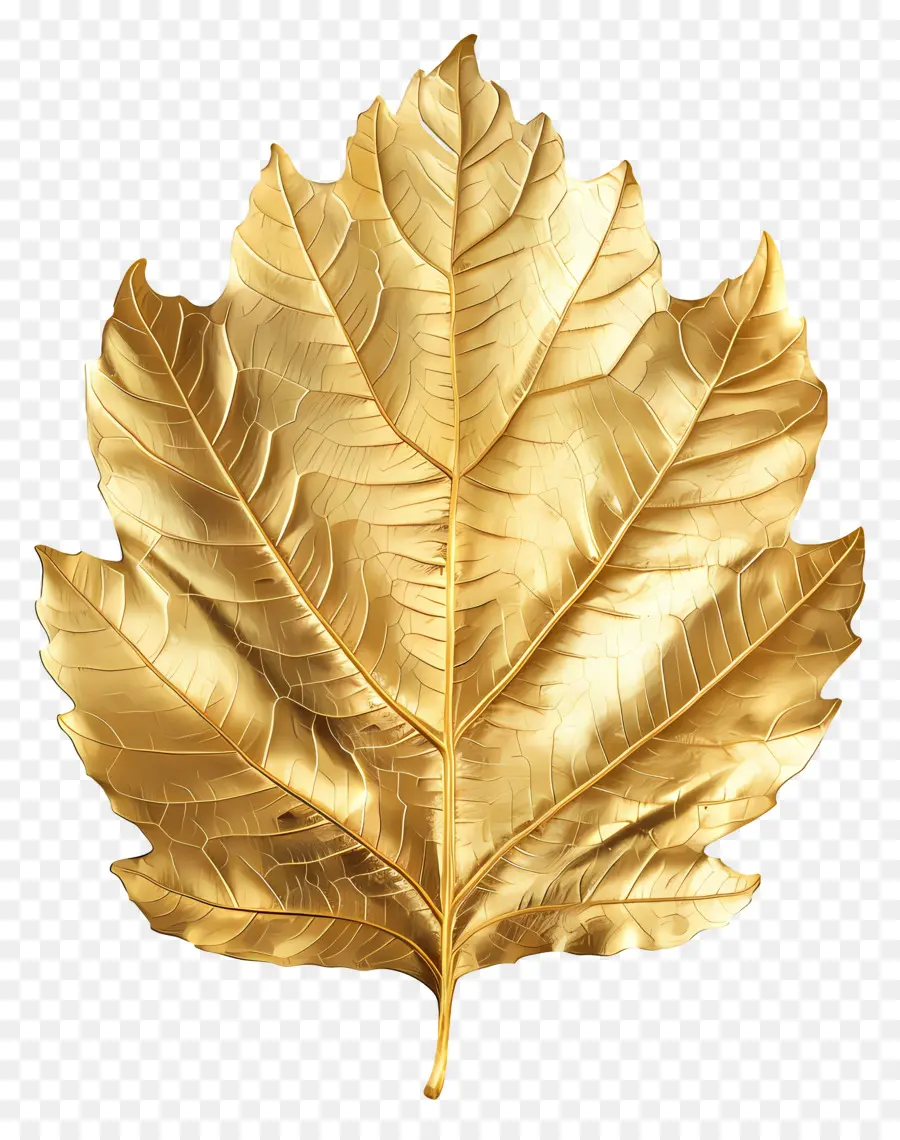 A Folha De Ouro，Golden Leaf PNG