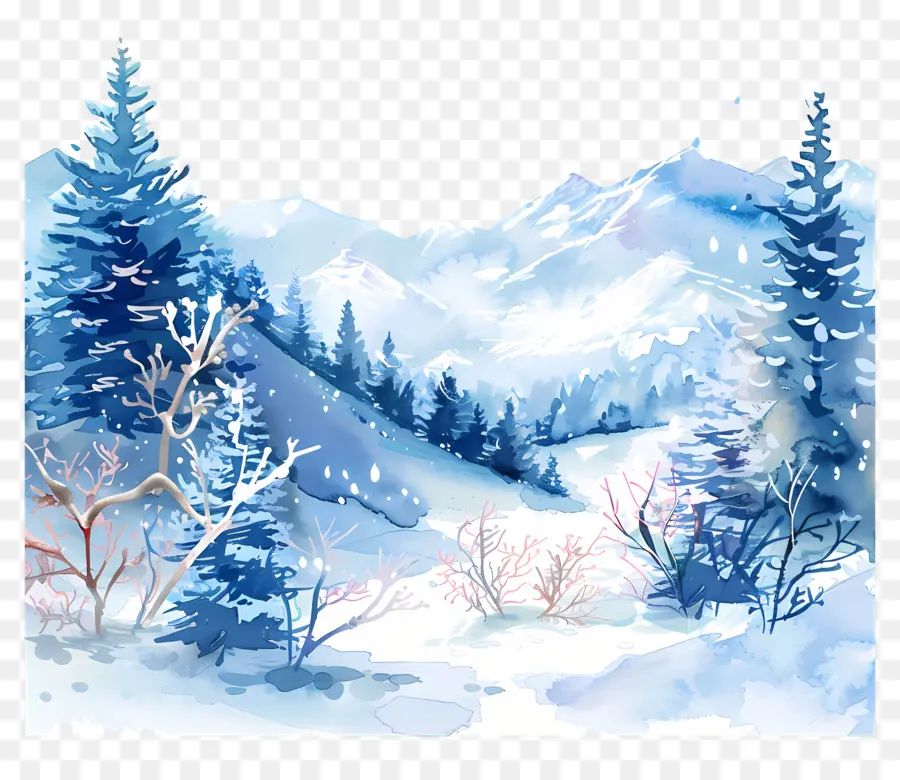 Fundo De Inverno，Paisagem De Inverno PNG