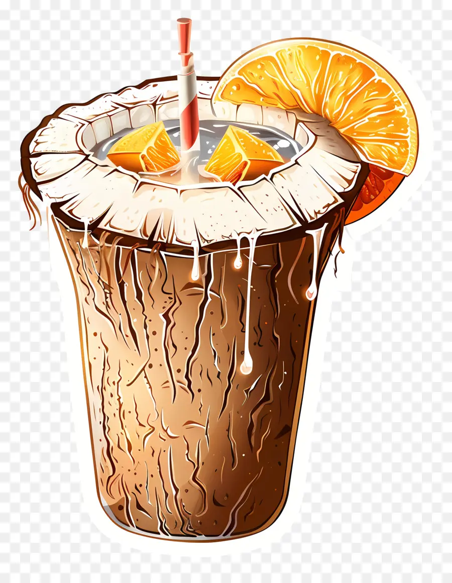 Adesivo De Bebida De Coco，Bebida De Coco PNG