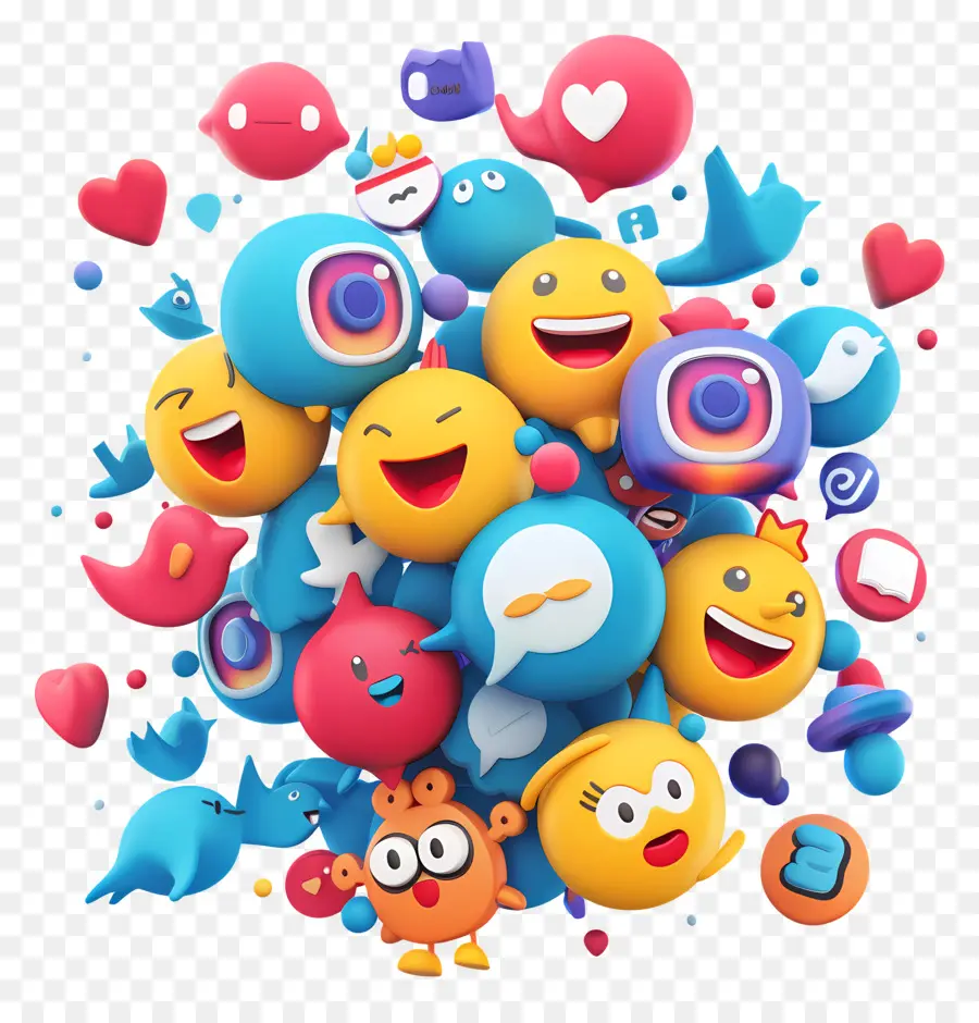 Dia Social Das Mídias，Emojis PNG