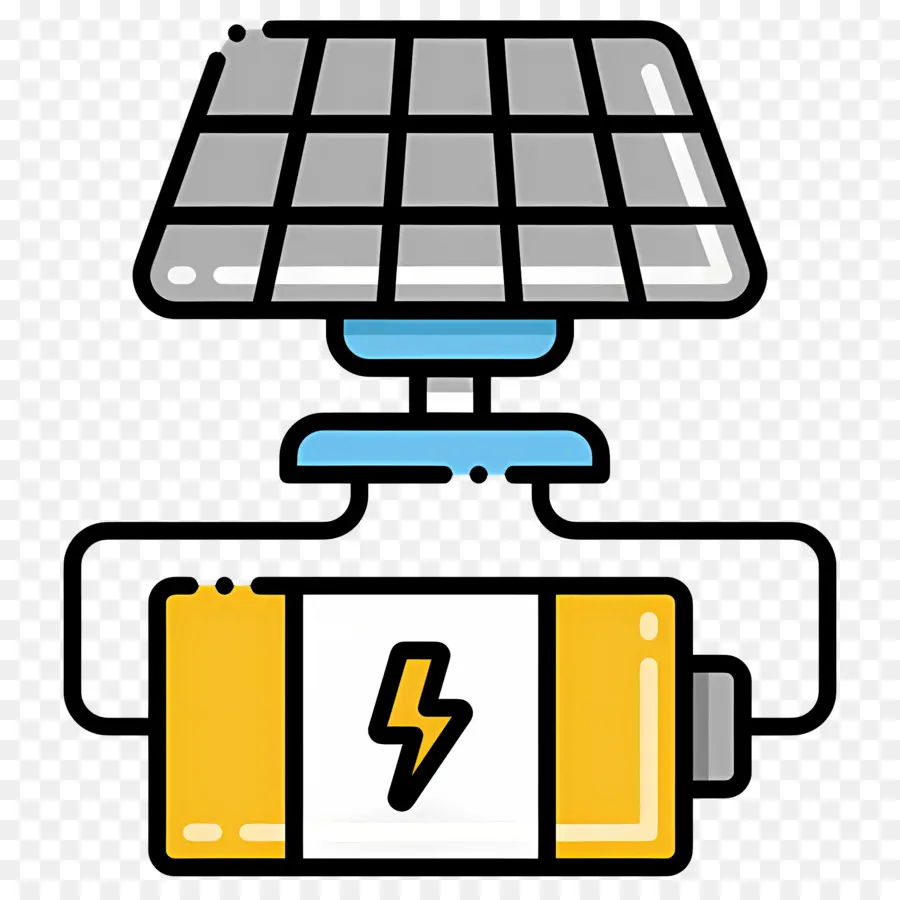 Energia Renovável，Painel Solar E Bateria PNG