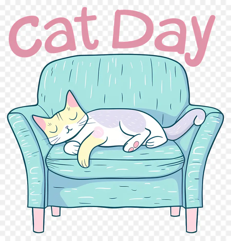 Dia Internacional Do Gato，Gato No Sofá PNG