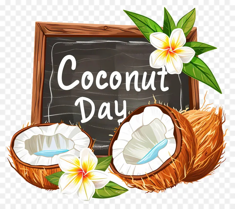 Dia Mundial Do Coco，Blackboard PNG