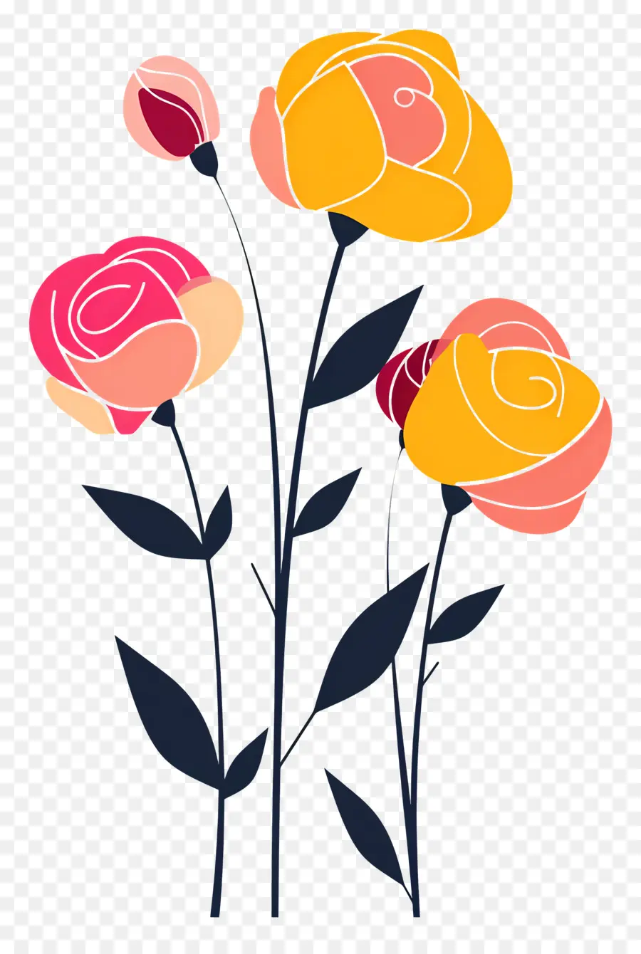 Rosas，Flores Cor De Rosa PNG