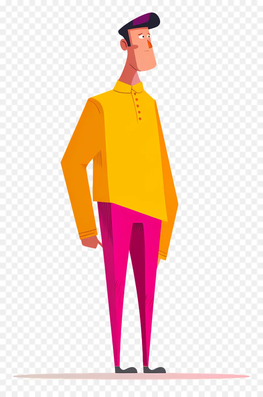 Homem，Camisa Amarela PNG