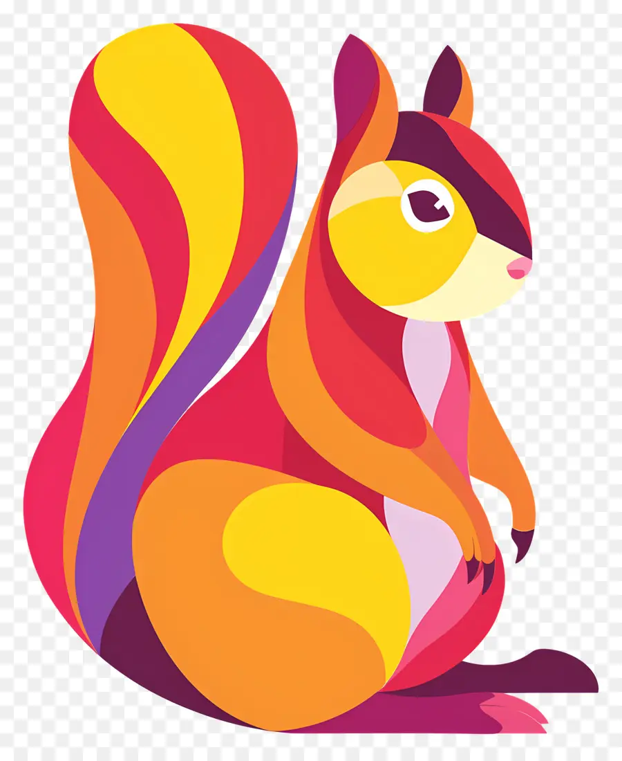 Esquilo，Esquilo Colorido PNG