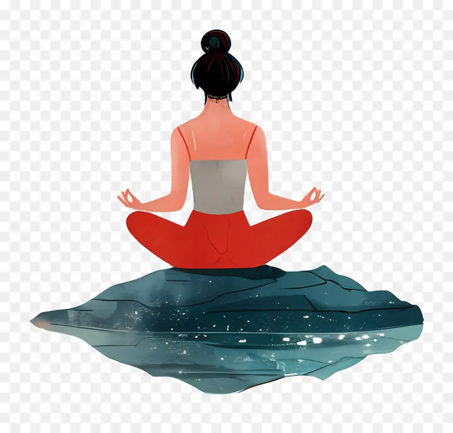 Meditando，Yoga PNG