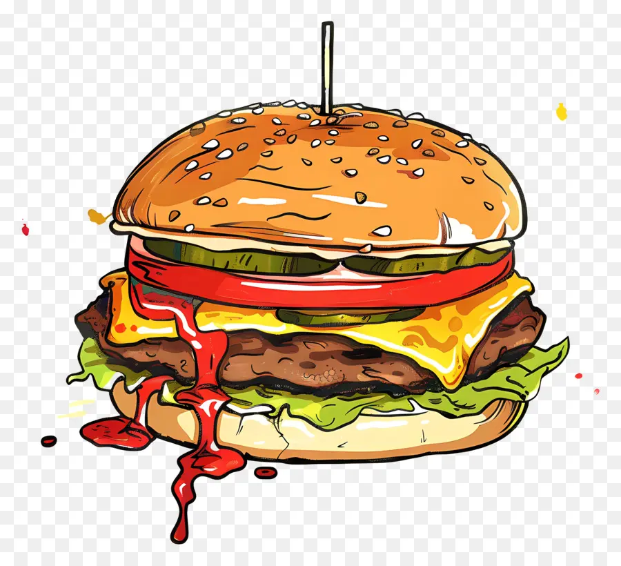 Burger，Hamburger PNG