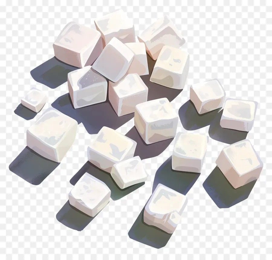 Cubos De Açúcar，Cubos Brancos PNG