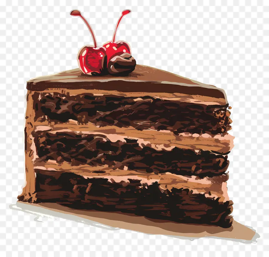 Bolo De Chocolate，Sobremesa PNG