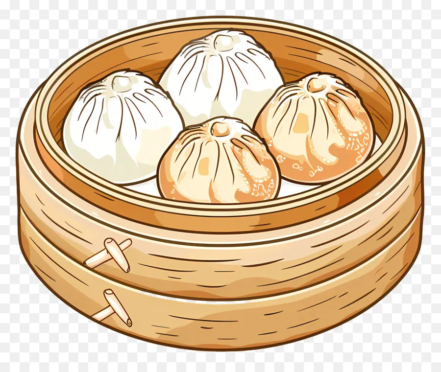 Dim Sum，Bolinhos Cozidos No Vapor PNG