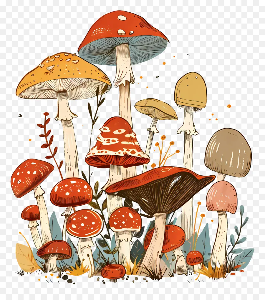 Cogumelos，Madeiras PNG