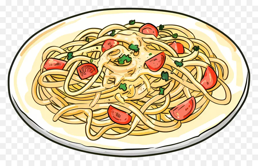 Spaghetti Carbonara，Espaguete PNG