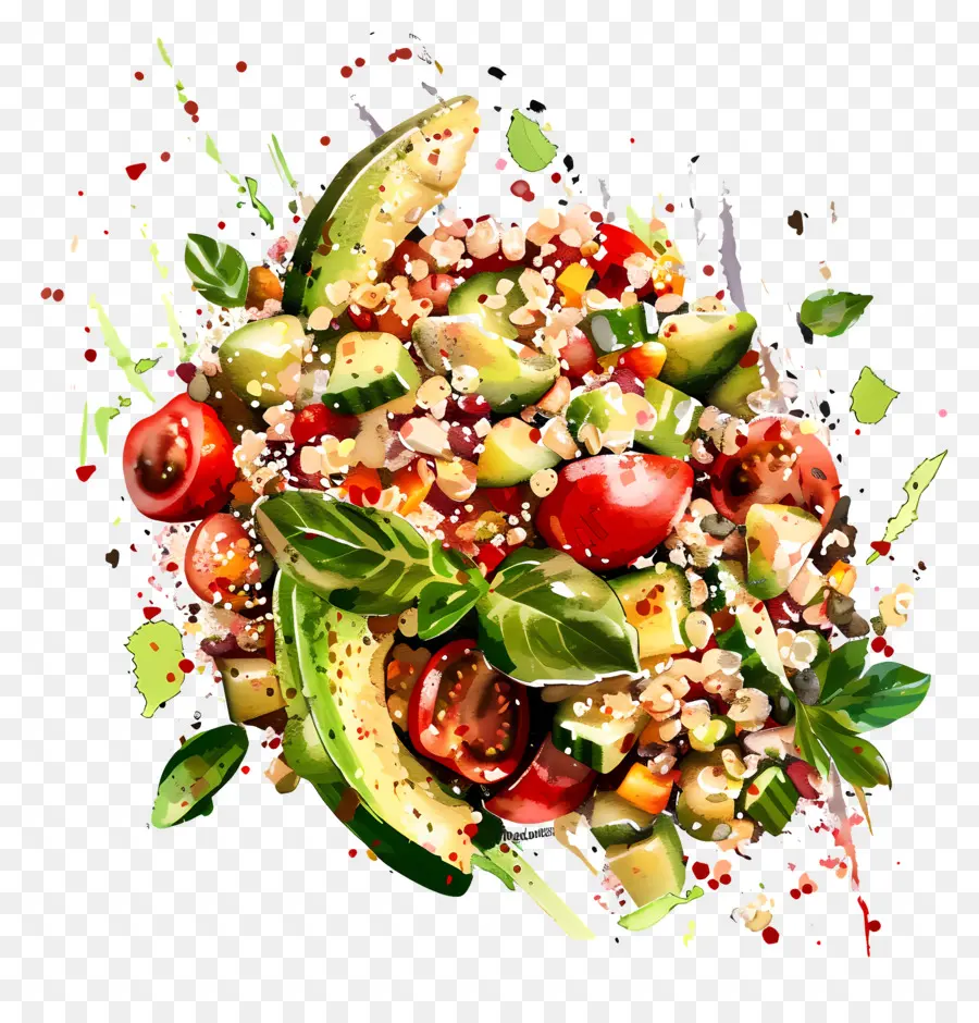 Salada De Quinoa，Salada De Legumes PNG