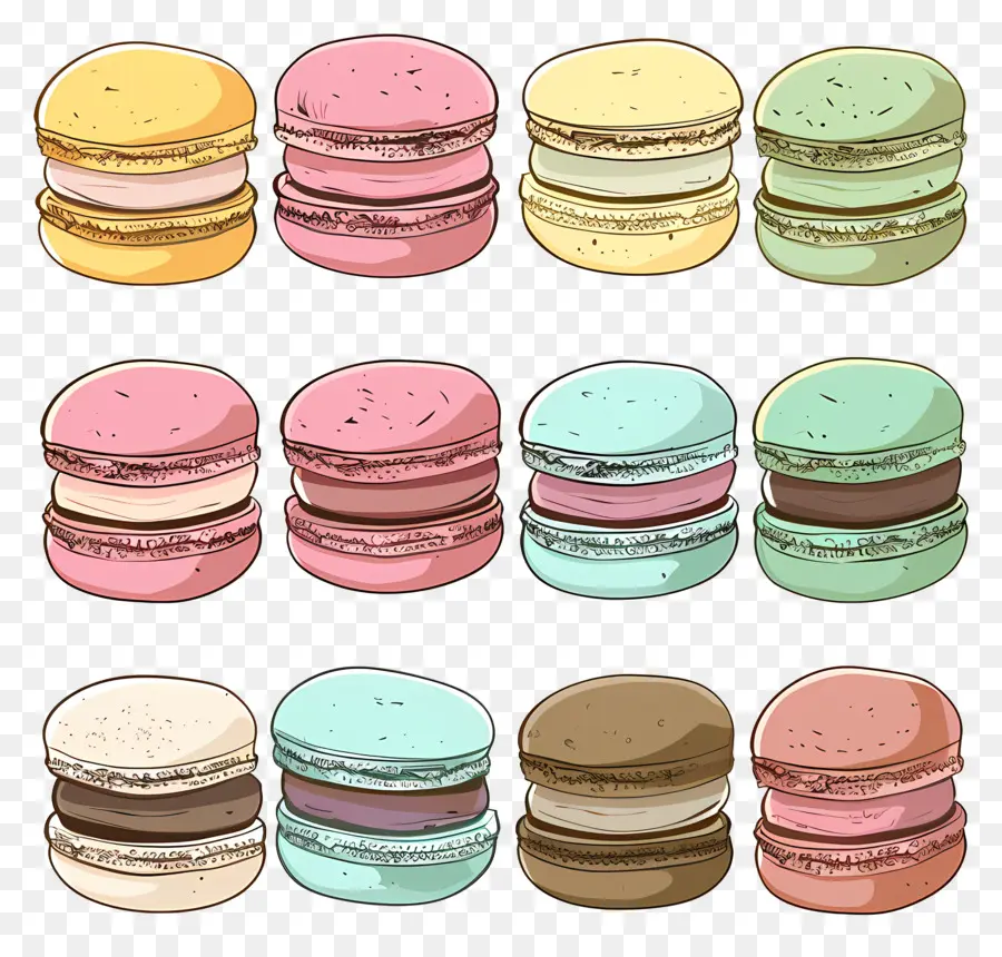 Macarons，Sobremesa PNG