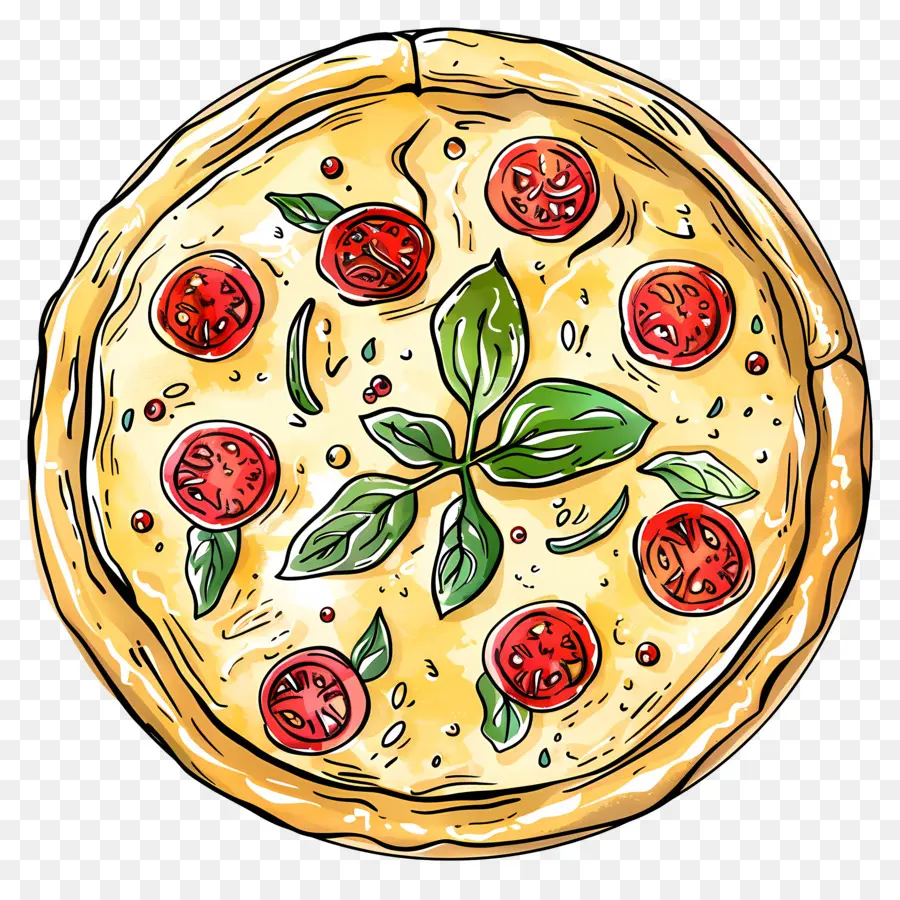 Pizza Vegetariana，Pizza PNG