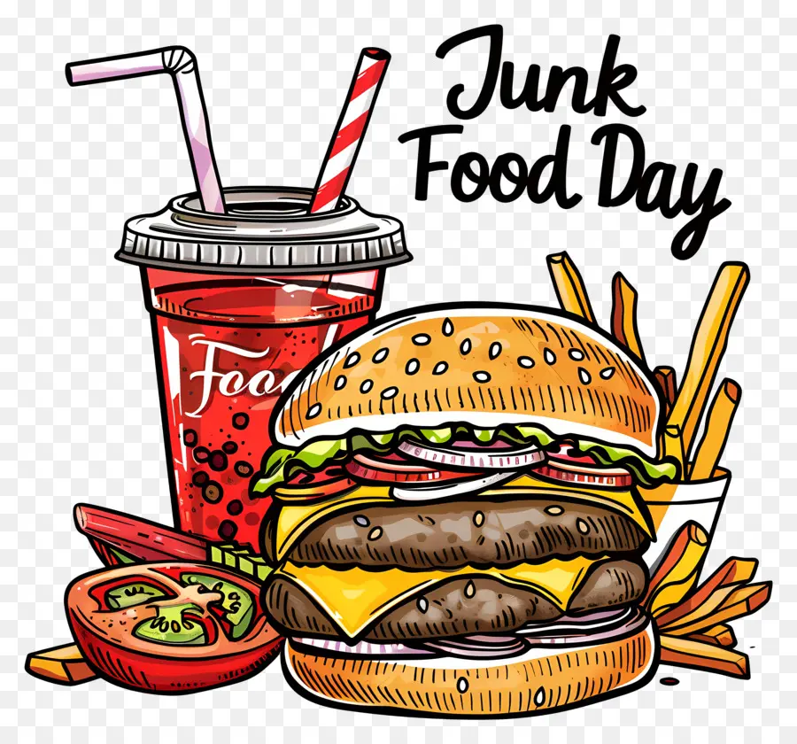 Nacional De Junk Food Dia，Comida Rápida PNG
