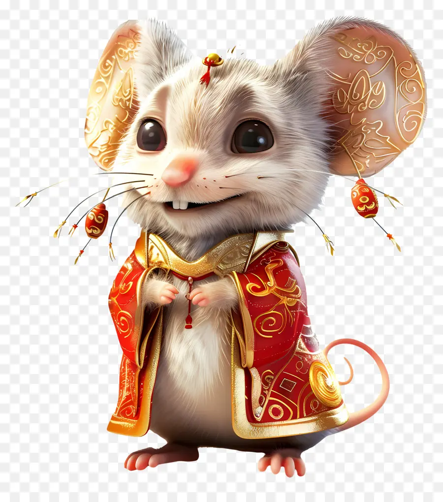 Zodíacos Chineses，Fantasia De Mouse Fofo PNG