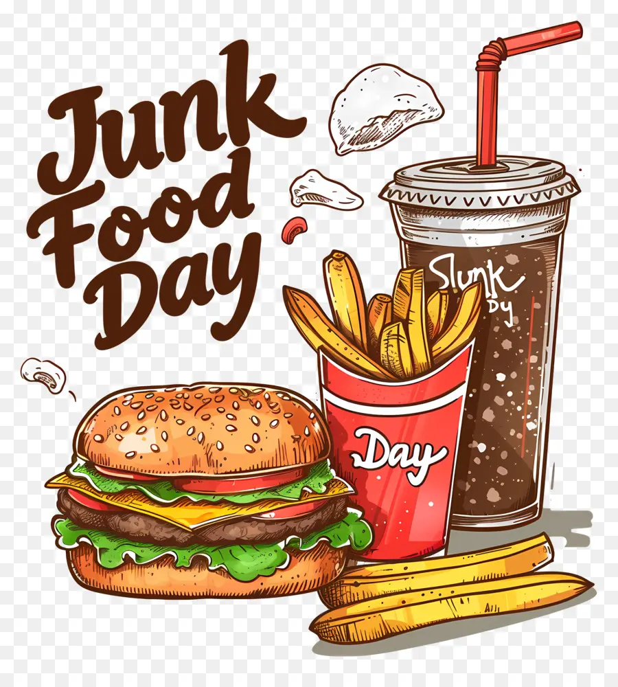Nacional De Junk Food Dia，Hamburger PNG