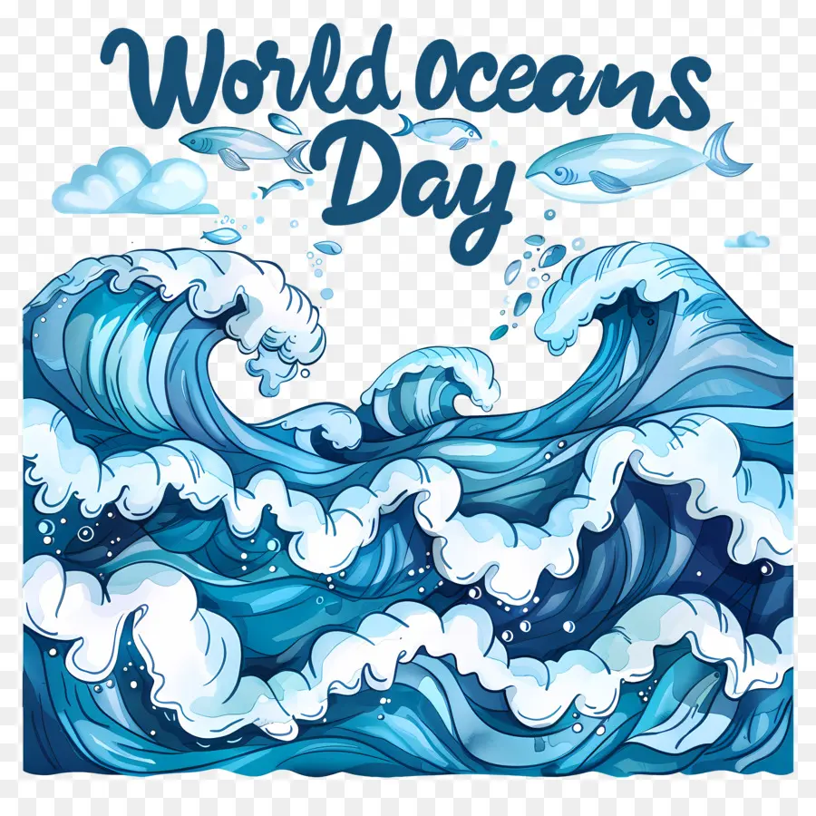 O Dia Mundial Dos Oceanos，Onda Do Mar PNG
