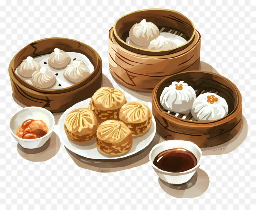 Dim Sum，Bolinhos PNG