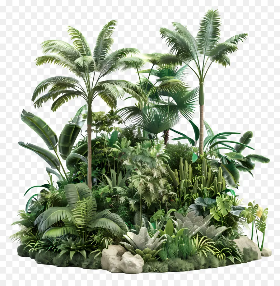 Selva Tropical，Plantas Verdes PNG
