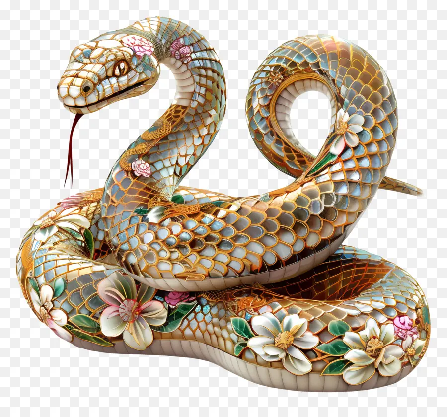 Zodíacos Chineses，Cobra Decorativa PNG