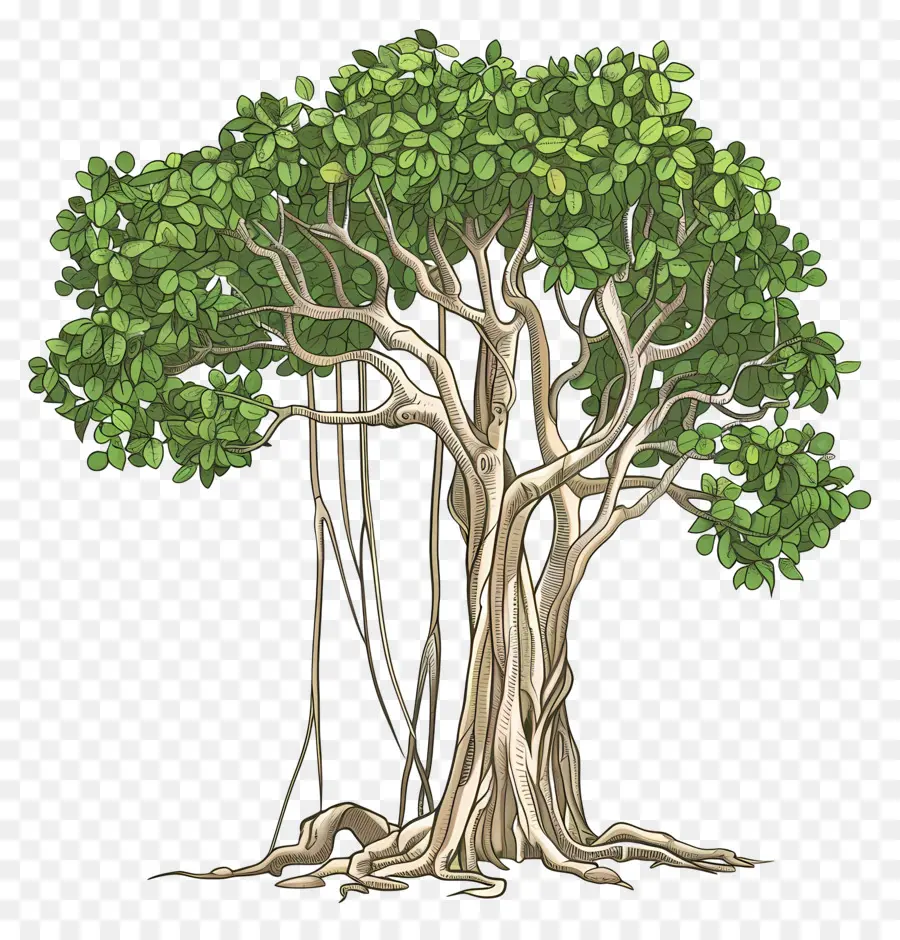 árvore De Banyan，Figueira PNG